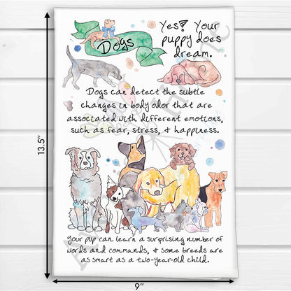 Dog Facts Kitchen Towel
