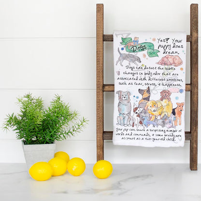 Dog Facts Kitchen Towel