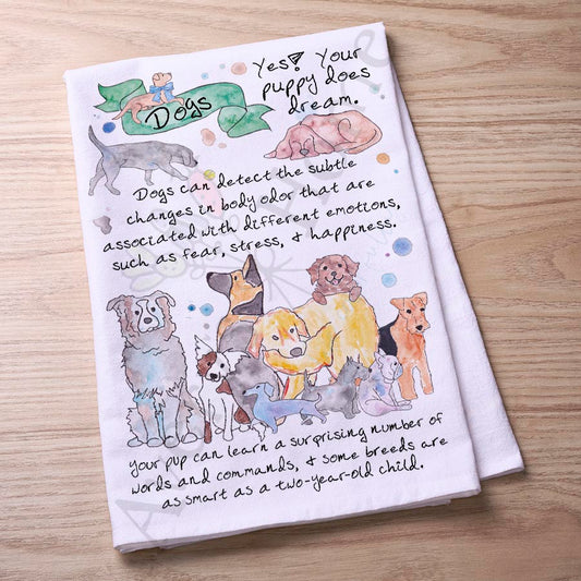 Dog Facts Kitchen Towel