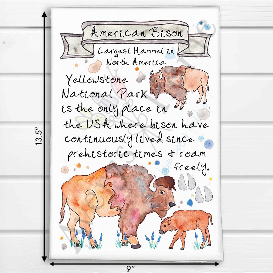 Bison Facts Kitchen Towel