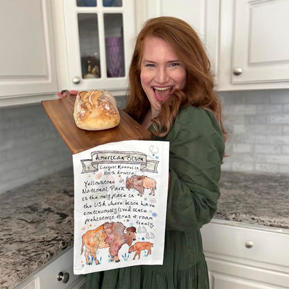 Bison Facts Kitchen Towel
