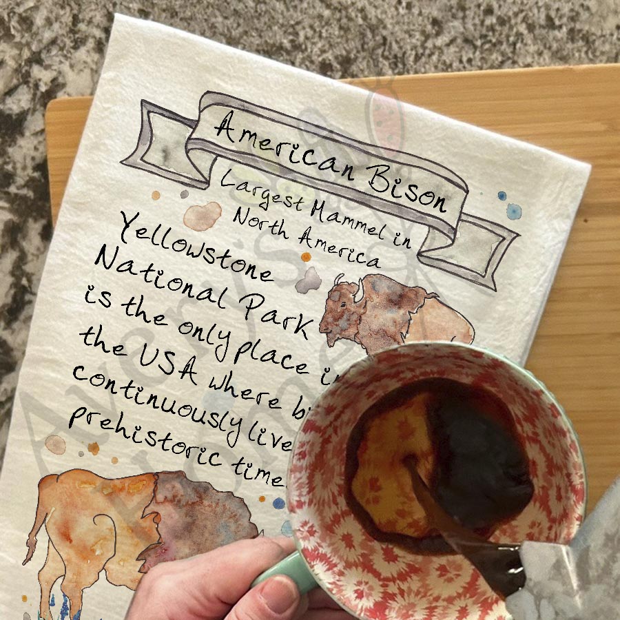 Bison Facts Kitchen Towel