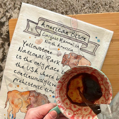 Bison Facts Kitchen Towel