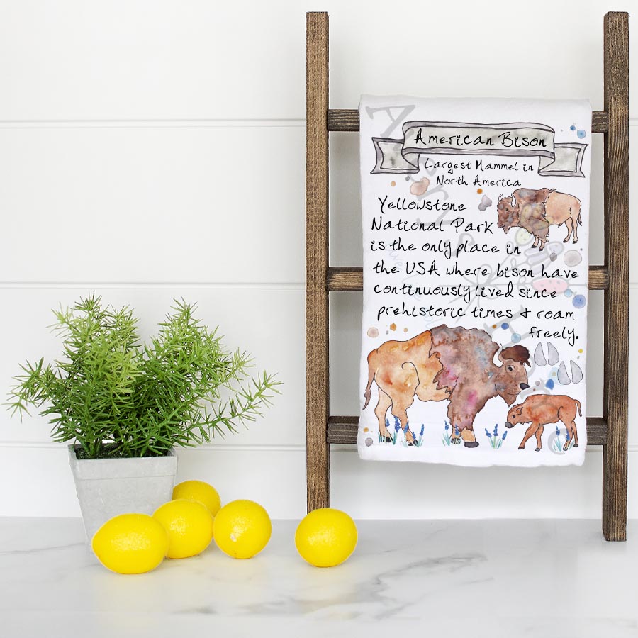 Bison Facts Kitchen Towel