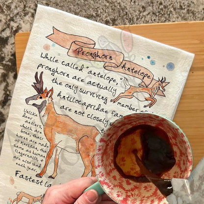 Pronghorn Antelope Facts Kitchen Towel