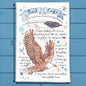 Bald Eagle Bird Facts Garden Kitchen Décor Tea Towel