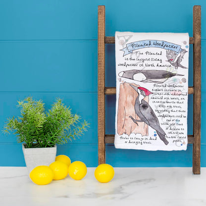 Pileated Woodpecker Birder Garden Kitchen Décor Tea Towel