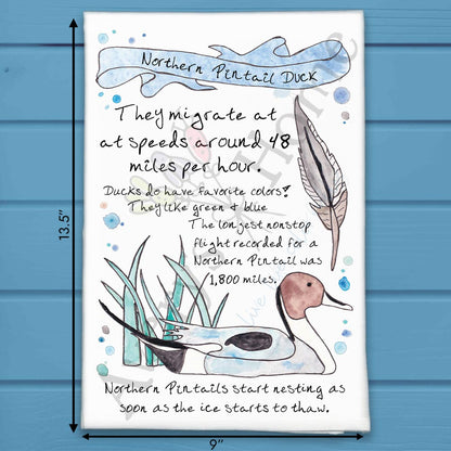 Northern Pintail Duck Birder Garden Kitchen Décor Tea Towel