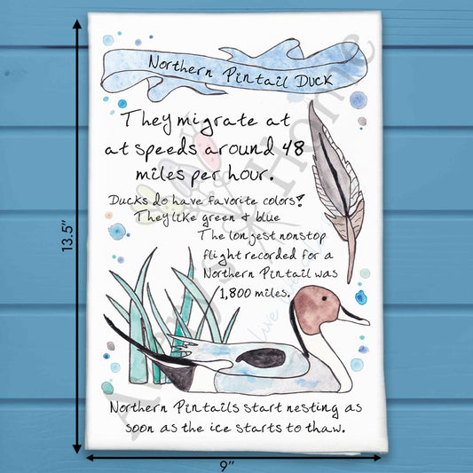Northern Pintail Duck Birder Garden Kitchen Décor Tea Towel