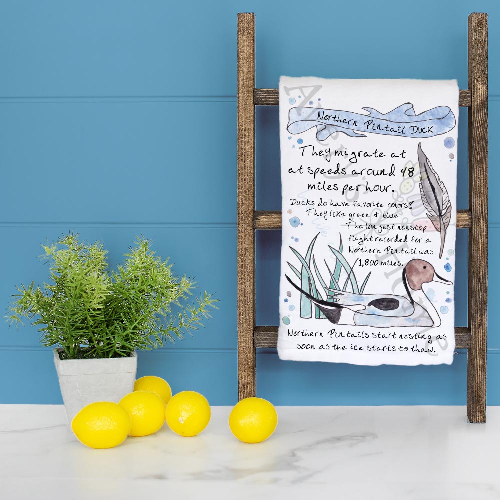 Northern Pintail Duck Birder Garden Kitchen Décor Tea Towel