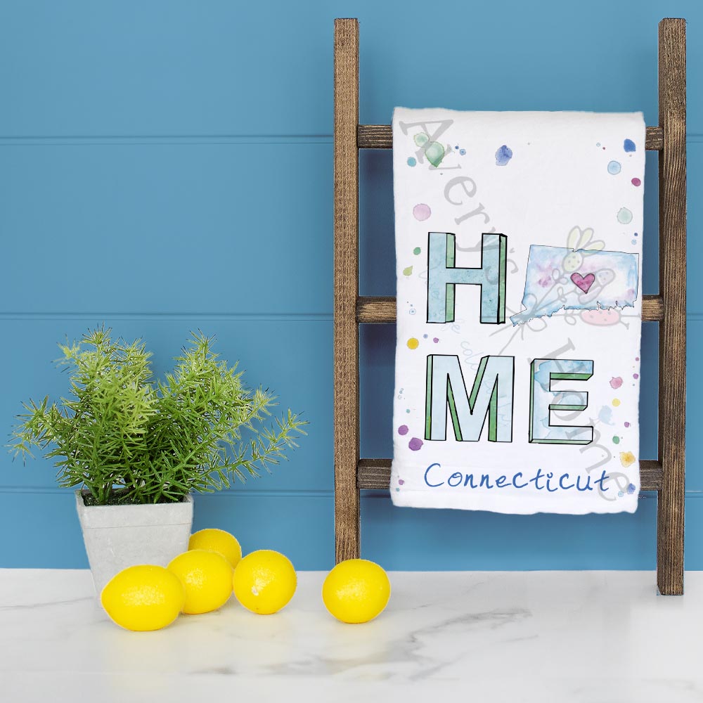 HOME in Connecticut Kitchen Décor Tea Towel