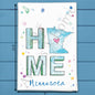 HOME in Minnesota Kitchen Décor Tea Towel