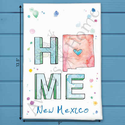 HOME in New Mexico Kitchen Décor Tea Towel