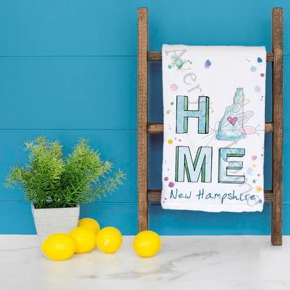 HOME in New Hampshire Kitchen Décor Tea Towel