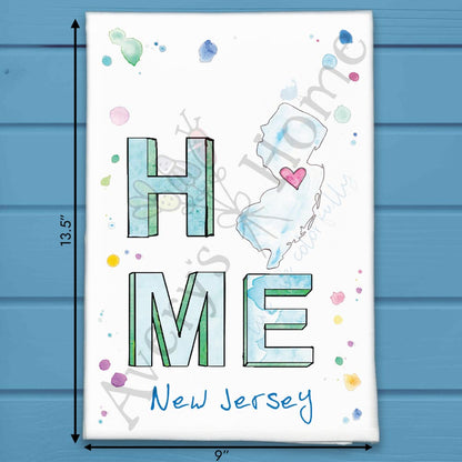 HOME in New Jersey Kitchen Décor Tea Towel
