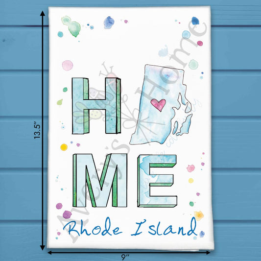 HOME in Rhode Island Kitchen Décor Tea Towel
