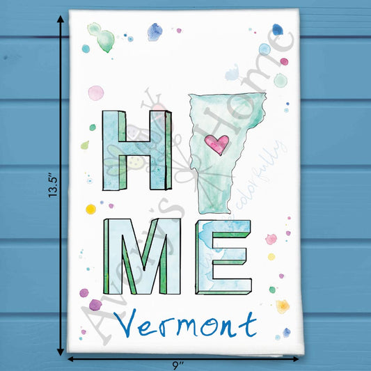 HOME in Vermont Kitchen Décor Tea Towel