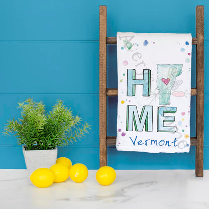 HOME in Vermont Kitchen Décor Tea Towel