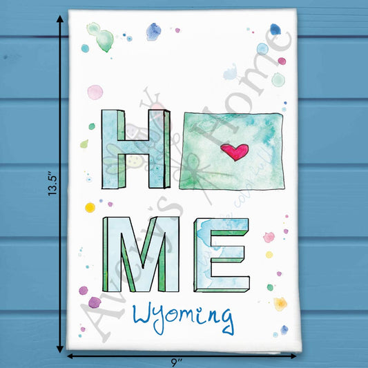 HOME in Wyoming Tea Towel