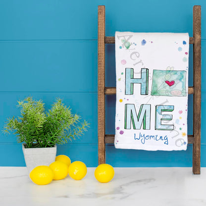 HOME in Wyoming Tea Towel