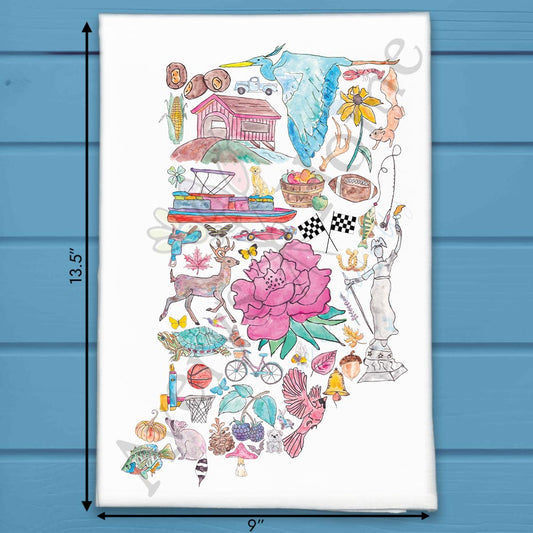 Indiana Icons Tea Towel
