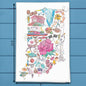Indiana Icons Tea Towel