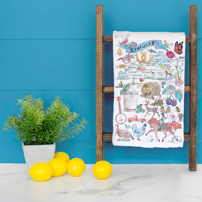 Kentucky Map Tea Towel – Bourbon, Barns & Beauty