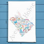 South Carolina State Icons Tea Towel – Beach & Bloom