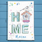 Maine Birding HOME State Bird & House Kitchen Tea Towel