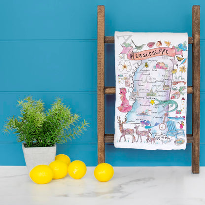 Mississippi Map Tea Towel – Southern Coast & Charm