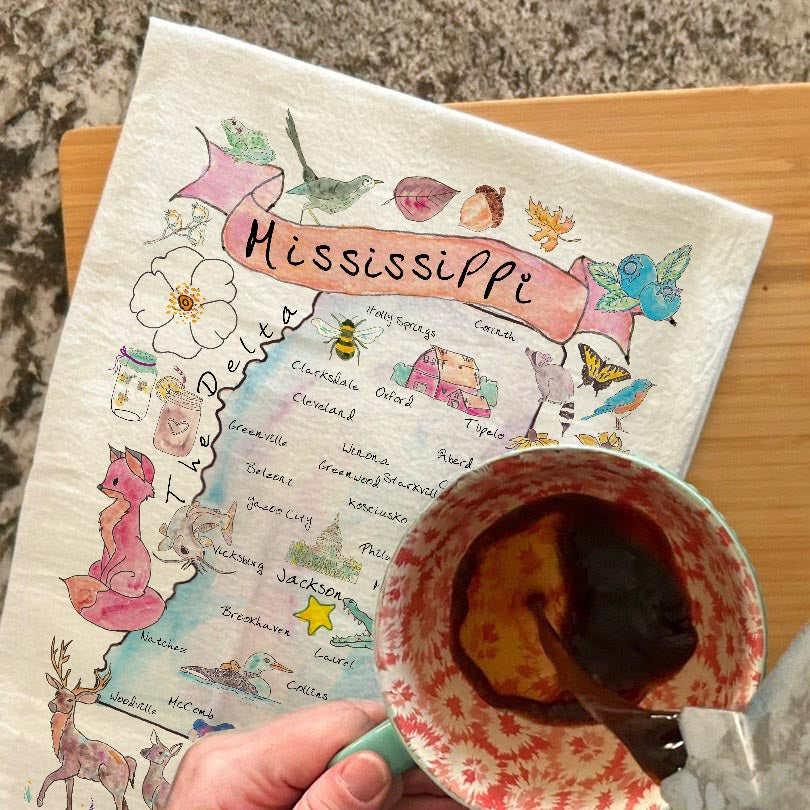 Mississippi Map Tea Towel – Southern Coast & Charm