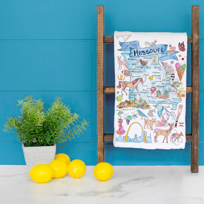 Missouri Map Tea Towel – Rivers, Roots & Road Trips