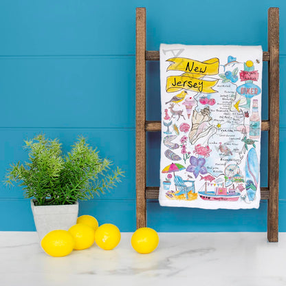 New Jersey Map Tea Towel – From Boardwalk to Brick City