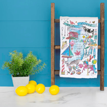 Rhode Island Map Tea Towel – Small State, Big Charm