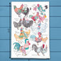 Homestead Christmas Chicken Breed Kitchen Décor Tea Towel