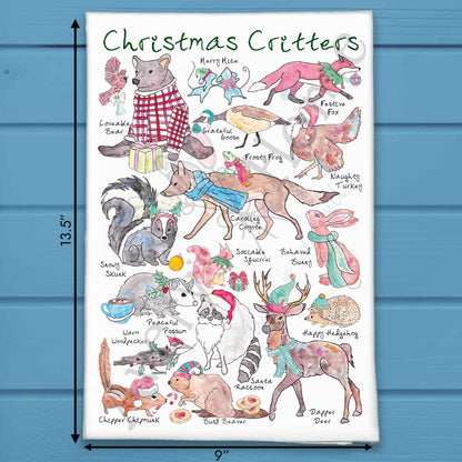 Christmas Critters Garden Kitchen Décor Tea Towel