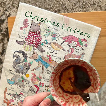 Christmas Critters Garden Kitchen Décor Tea Towel