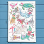 Christmas Florida Critters Holiday Kitchen Décor Tea Towel