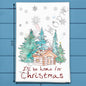 I'll be Home for Cabin Christmas Kitchen Décor Tea Towel