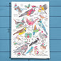 Christmas Backyard Birds Holiday Kitchen Décor Tea Towel
