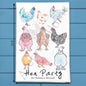 Hen Party (no roosters allowed) Kitchen Décor Tea Towel