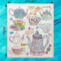 Tea Time Animal Swedish Dishcloth – Whimsical Café Decor