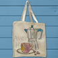 Express Coffee Pot & Coffee Cup Organic Cotton Tote Bag