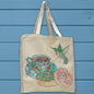 Flower Coffee Cup, Donuts & Hummingbird Organic Cotton Tote Bag