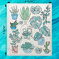 Succulent Collection Swedish Dishcloth – Plant Lover Gift