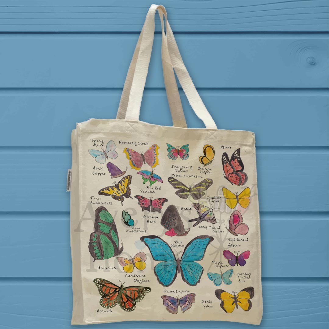Butterflies of the USA Organic Cotton Tote Bag – Collector Garden Decor