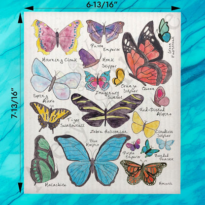 Butterflies of the USA Swedish Dishcloth – Collector Garden Decor