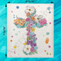 Flower Cross Swedish Dishcloth – Easter Christian Decor
