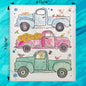 Spring Pickup Trucks Swedish Dishcloth