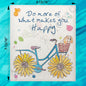 Dog on Bike Swedish Dishcloth – Whimsical Garden Ride